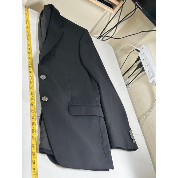 Lauren Ralph Lauren Blazer Mens 40R Black 100% Wool Suit Jacket Classic Career - Picture 8 of 9